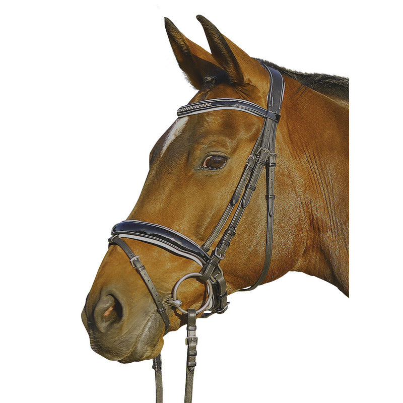 Trense Madison Glitzer Lack, schwedisches Reithalfter, Natural Line