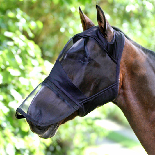 Fliegenmaske Comfort, ohne Ohren Zipper Nase