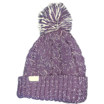 Mütze Zopfmuster Pompom reflektierend