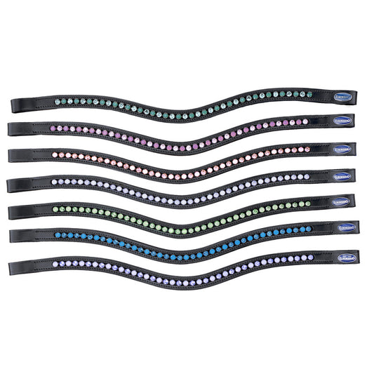 Stirnband Glitzer Clear/Milky Curved, British Line