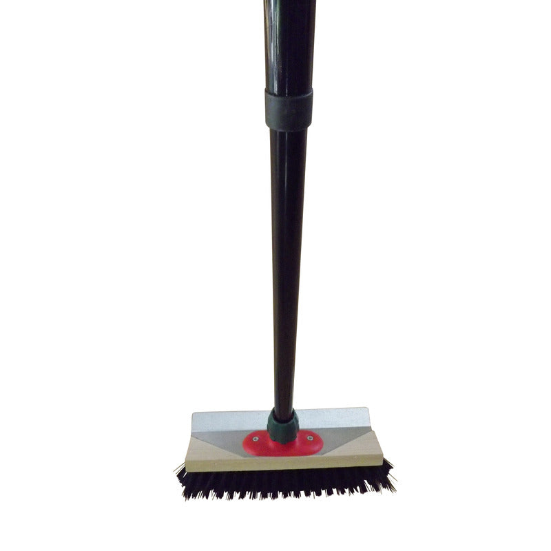 Besen mit Bollensammler, Metallkante, Teleskopstiel